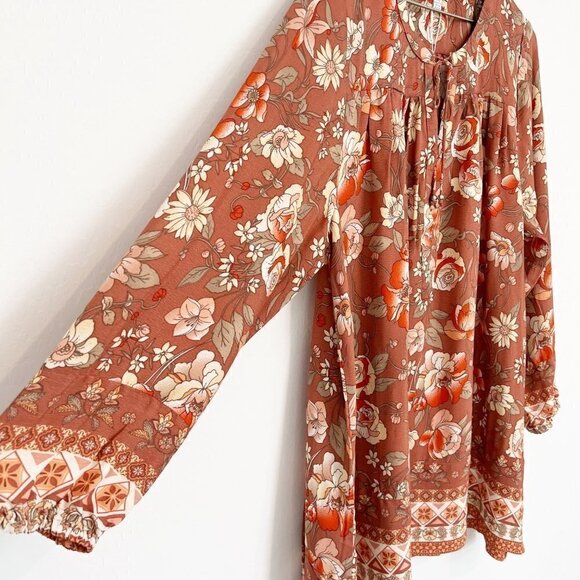 NWT City Chic Refinity Desert Sand Tunic Blouse Boho Longline Top New XXS 12 - Picture 3 of 10